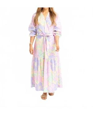 Karlie Floral V-Neck Maxi Dress - Pink