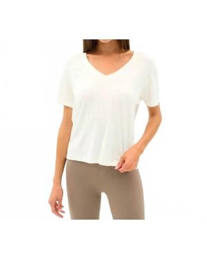 Splits59 Georgia Jersey V Neck Top - White