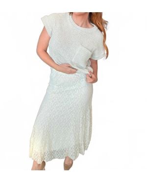 Sunday Edition Lace Maxi Skirt - White