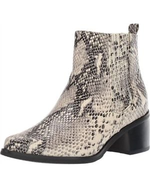 Blondo Elvina Waterproof Snake Print Ankle Leather Boots - Multicolor