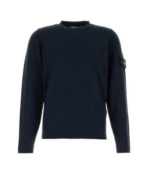Stone Island Midnight Cotton Blend Sweater - Blue