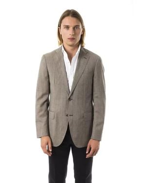 Uominitaliani Wool Blazer - Gray