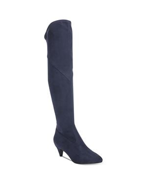 Impo International Edeva Stretch Embroidered Over-The-Knee Boots - Blue