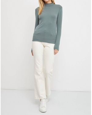 Be Cool Turtle Neck Knit Top - Blue