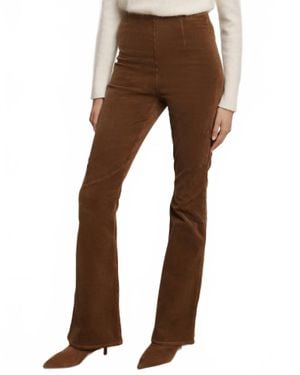Veronica Beard Beverly Off-Duty Skinny-Flare Pant - Brown