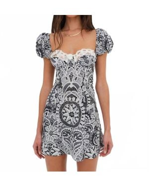 For Love & Lemons Taylor Mini Dress - Gray