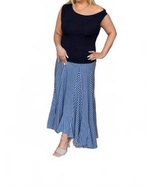 Olivaceous Nava Maxi Skirt - Blue