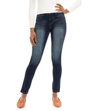 1822 Denim Raquel Tummy Control Mid Rise Jeans - Blue