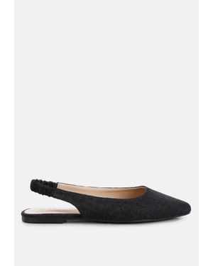 LONDON RAG Amirah Slingback Ballet Flats - White