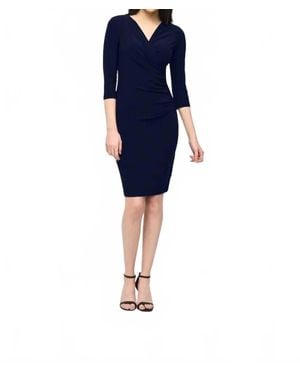 Joseph Ribkoff Three Quarter Sleeve Dress - Blue