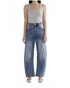 mica denim Sloane High Rise Barrel Jeans - Blue