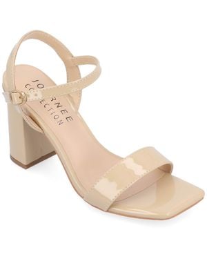 Journee Collection Tivona Wide Width Dress Sandals - Natural