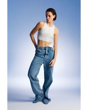 Nocturne Embellished Crop Top - Blue