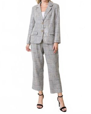 Joh Jamie Sequin Blazer Jacket - Gray