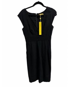 Catherine Malandrino Sleeveless V-Neck Sheath Dress - Black