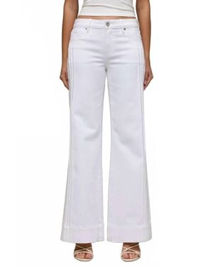 Hidden Jeans Mid Rise Flare Pants - White