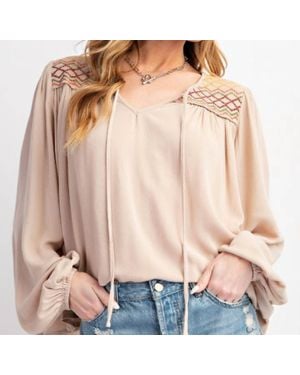 Easel Hazel Top - Brown