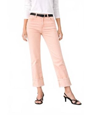 Fidelity Cali Cuff Crop Jeans - Pink