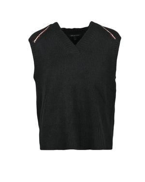 ARMANI EXCHANGE Sleeveless Knit Vest With V-Neckline And Ribbed Texture - Black