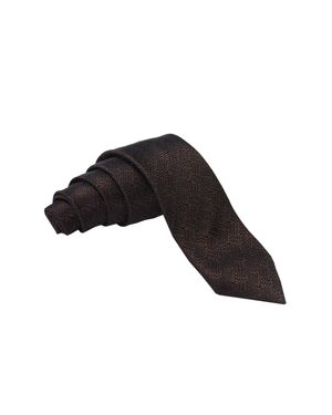 L'Uomo Di Colosso Pisano Shadow Diamond Weave Silk Tie - Black
