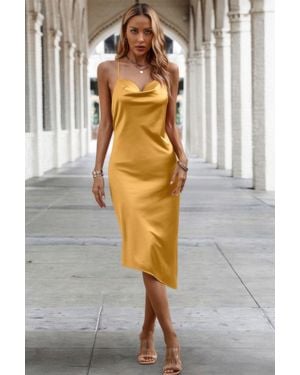 TRUEDAMES Solid Tie Sleeveless Backless Cami Fit Dress - Gray