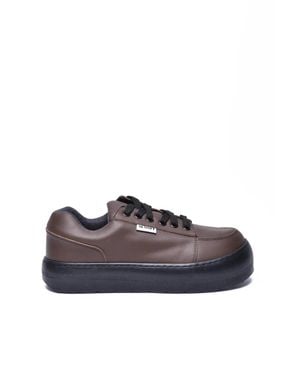 Sunnei Leather Sneakers - Brown