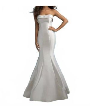 Allure Bridals Sleeveless Wedding Dress - Gray