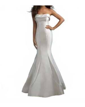 Allure Bridals Sleeveless Wedding Dress - Gray