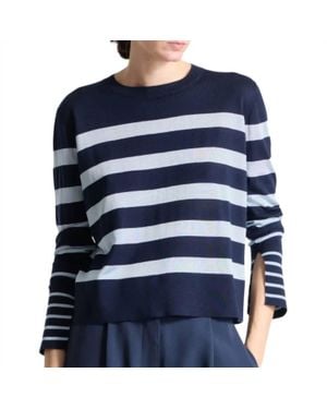 Saint Art Odette Striped Knit Sweater - Blue