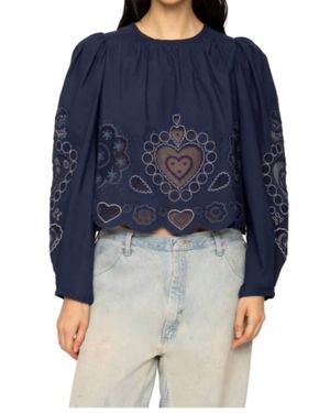 Sea Jeanetta Long Sleeve Top - Blue
