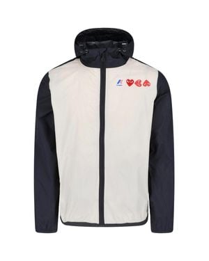 Comme des Garçons Two-Tone Heart Motif Jacket - Black