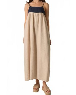 P.Cill Two Toned Maxi Dress - Natural