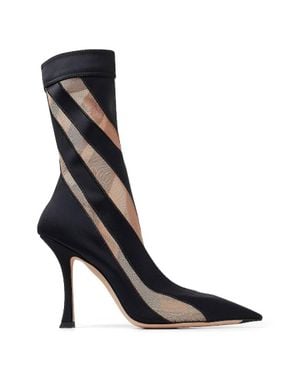 Jimmy Choo X Mugler Spiral Sock Ankle Boots, Brand Size 36 Us - Black