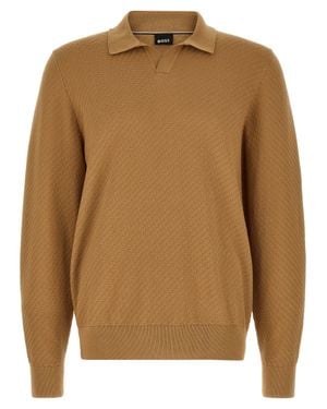 BOSS Cotton Polo Shirt - Brown