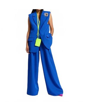 Essentiel Antwerp Dolan Sleeveless Blazer - Blue