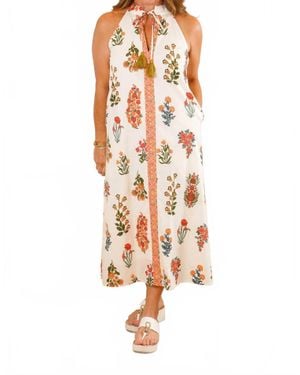 Thml A-Line Midi Dress in Brown | Lyst