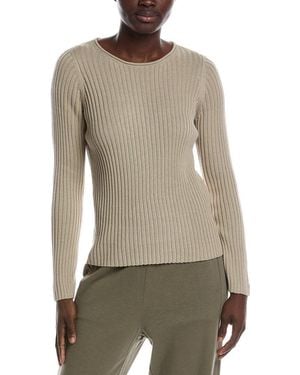 Eileen Fisher Jewel Neck Sweater - Brown