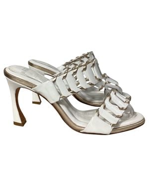 Alexandre Birman Claire Cutout Mules - Gray