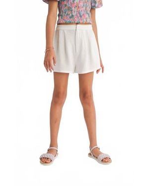 Sadie & Sage Girls Shoreline Shorts - White