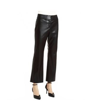 Drew Riley Vegan Leather Flare Pant - Black