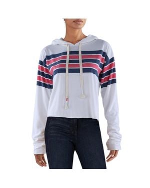 Wildfox Crop Polyester Hoodie - White