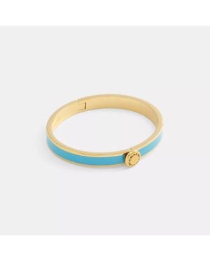 COACH Coach Rivet Enamel Hinged Bangle - Metallic