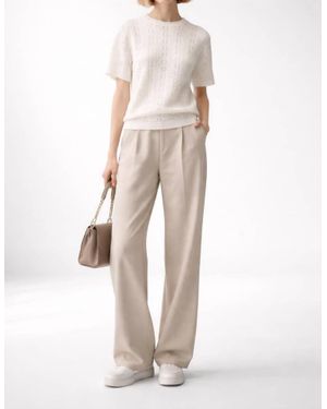 Doen Monica Short Sleeve Sweater - Natural