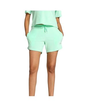 PUMA Elevated Essentials 677946-88 Shorts Workout Kfc589 - Green