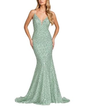 Nox Anabel Long Formal Fitted Prom Dress - Green