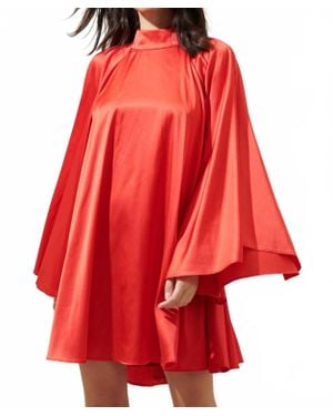 Sugarlips Priella Wing Sleeve Shift Mini Dress - Red