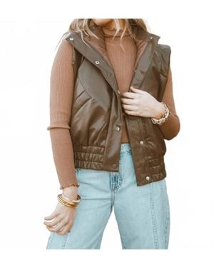 TCEC Hot Cocoa Puffer Vest - Brown