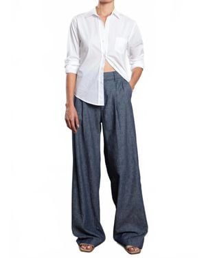 Pharaoh Spencer Linen Twill Pant - Blue