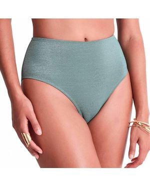 Aubade Summer Glow High Waisted Brief Bikini Bottom - Blue