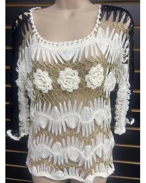 NF Boho Crochet Top - Gray